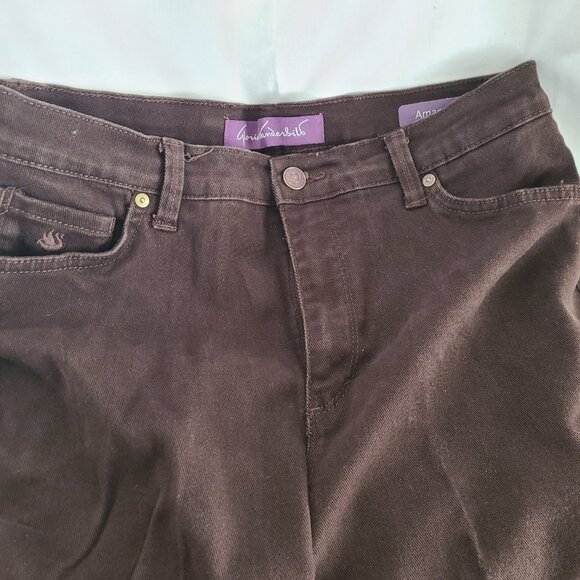 Gloria Vanderbilt Amanda Jeans - Brown, size 8L - Picture 3 of 7
